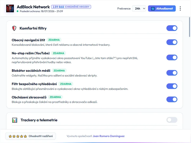 AdBlock Network Dashboard Light Mode