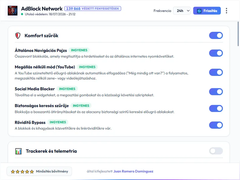 AdBlock Network Dashboard Light Mode