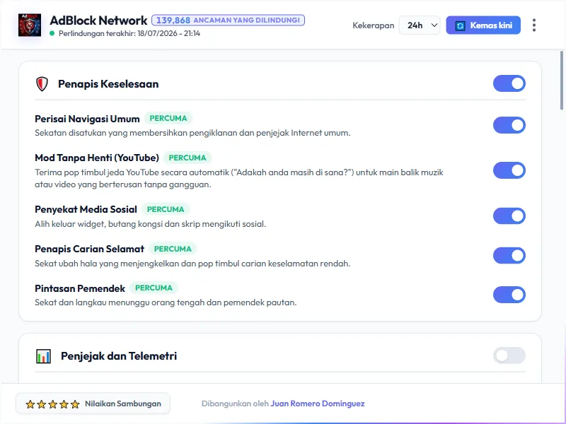 AdBlock Network Dashboard Light Mode