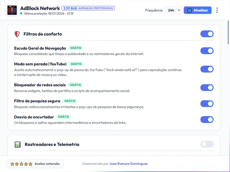 AdBlock Network Dashboard Light Mode