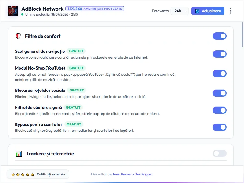 AdBlock Network Dashboard Light Mode