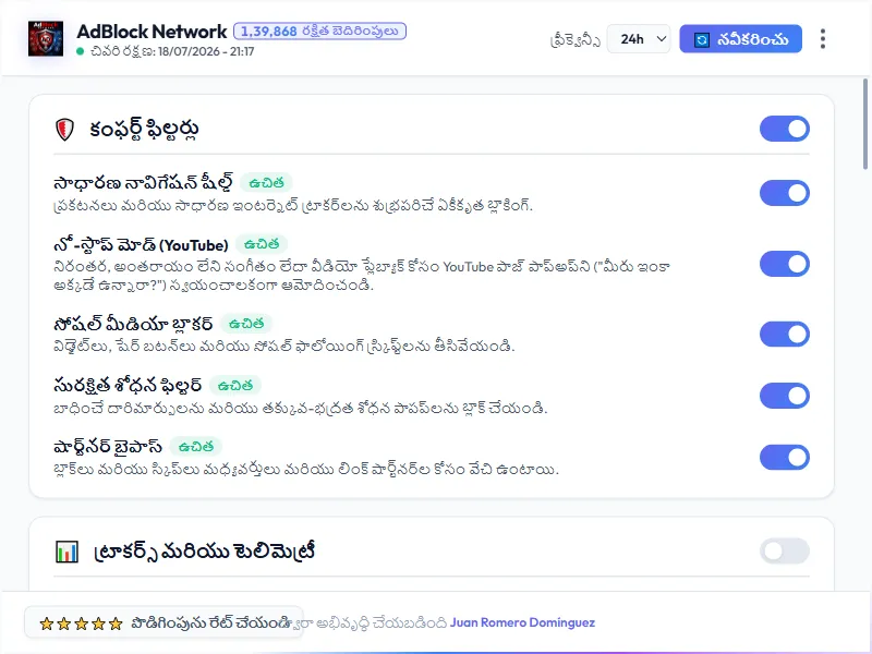 AdBlock Network Dashboard Light Mode