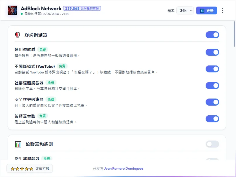AdBlock Network Dashboard Light Mode